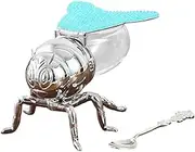 Generic Bee Honey Pot Storage with Elegant Spoon Decoration, Green