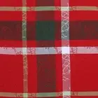 St Nicholas Square Midnight Magic Red Plaid Tablecloth 60x102 Oblong