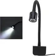 Fish Tank Small LED Clamp/Holder On Light High Brightness for 3‑6 Gallons Freshwater Saltwater Aquariums - Energy Saving Button Switch Control for Aquarium Plant Growth (White Lighting)