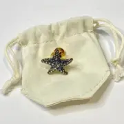 SWAROVSKI CRYSTAL SCS 2025 STARFISH TACK PIN 5725025.NEW IN POUCH