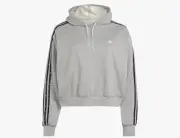 Adidas Essentials 3-Stripes Animal Print Relaxed Hoodie (Plus Size)