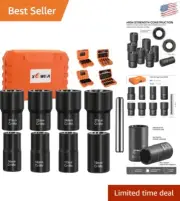9-Piece Rust-Resistant Lug Nut Extractor Kit – Easy Out for Damaged Bolts