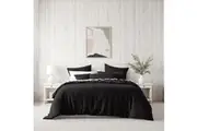 Bianca Kahlani Polyester Waffle Quilt Cover Bedding Sleep Set - Chocolate