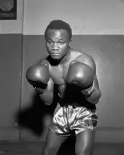 Featherweight Boxer Hogan Kid Bassey Of Nigeria 1950S Old Boxing Photo