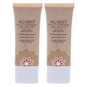 Pacifica Alight Multi-Mineral BB Cream - 6 Medium by Pacifica for Women - 1 oz Makeup - Pack of 2