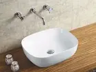 VANITY Counter Top WHITE Thin Feather Edge Ceramic Basin Bowl 500x395x145 SLIM
