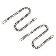 Iron Flat Chain Straps, 16" 2Pcs Handbag Chains Purse Straps Replacement, Bronze