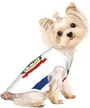 West Virginia state flag print Dog Shirts for Small Dogs Stretchy T-Shirts Lightweight Tank Top Sleeveless Striped Vest