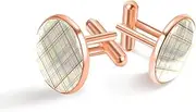 [BUJOJUB] plaid patterns graphic geometry stripe, 2 Piece Cuff Links for Men Shirt