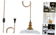Plug in Pendant Light, Hanging Lights with 15FT Plug in Cord Dimmable Switch,