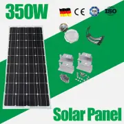 350W Solar Panel Kit Mono Caravan Camping Charging +Solar Panel Mounting Bracket