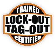 3pack Lock Out Tag Out Trained Certified Hard Hat Decal / Safety Helmet Stickers