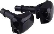 WGQGQ 2 Pcs Windshield Wiper Washer Nozzle Spray Jet With Iron Eyelet,Fit For Mitsubishi, Montero Lancer Pajero Black Plastic 8265A083 Windscreen Washer Spray Head