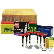 Mann Filters Denso 6 Coils NGK 6 Ruthenium HX Spark Plugs Tune Up Kit For Audi (for: Audi)