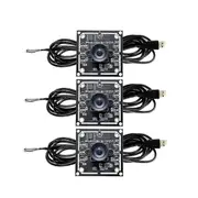 3PCS 100 Degree Camera Module 1MP OV9732 1280x720 USB Free Driver Manual Focus, with 2 Meter Cable for WinXP/7/8/10 Black