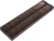 Town Ruler Old Fashioned Paperweight Flat Paper Weights Decor for Paperweights Exquisite Calligraphy Paperweights Colored Pens Markers for School Office Decore Wood Black