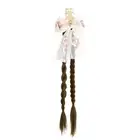 Pearl Lace Flower Bow Ponytail Wig Hair Extension Long Twist Braid Daily