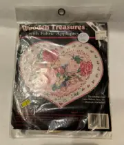 Vintage Dimensions Wooden Treasures Rose Remembrance With Fabric Appliqués 85015