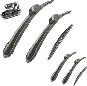 Car Wiper Compatible with Honda HR-V Vezel 2013-2019 Car Front Rear Wiper Blades Soft Rubber Windscreen Wipers Auto Windshield 26"+18"+10" 2017 2018 (Color : 6 wipers)