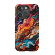 For iPhone 15 Pro Tough Case Compatible with MagSafe Waves Of The Sun