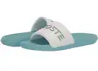 LACOSTE WOMENS SANDALS SLIDE WHITE/MINT CROCO SLIDE 320, 7-39CFA0056WG1