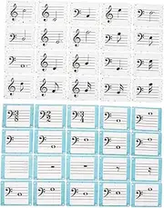80pcs Music Note Flashcards for Piano Violin Double Sided Study Aid for Music Theory Durable Rhythm Training Cards to Enhance Sightreading Skills
