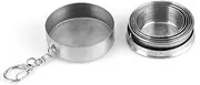 Stainless Steel Collapsible Cup Portable Travel Retractable Folding Cup Camp Keychain Outdoor BBQ