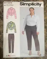 Simplicity Sewing Pattern R11974 Top and Pants Pattern Sizes 10-18 Uncut