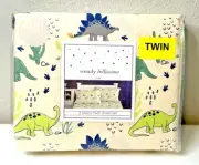 New Wendy Bellissimo 3-Piece Twin Dinosaur Beige Sheet Set 100% Polyester