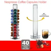 40 Nespresso Coffee Capsules Pod Holder Stand Dispenser Rack Storage Capsule #T