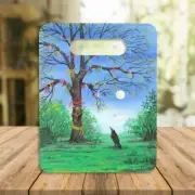 Ceramic Trivet RYTA art wall hanger hot plate Spring birds Wishes Raven Crow