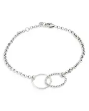 Bloomingdale's Fine Collection Interlocking Station Bracelet in Sterling Silver