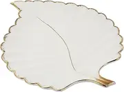 Ipetboom Jewelry Container Ceramic Jewelry Storage Plate Home Decor Elegant Tray White
