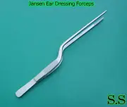 12 Pcs Jansen Ear Dressing Forceps Bayonet Shape 8" Dental