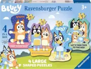 Ravensburger Bluey 4 Large Shaped Jigsaw Puzzles (10, 12, 14, 16 Pieces)