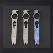 New EDC Titanium Alloy Tactical Crowbar Multi Tool Outdoor Pry Bar Opener Wrench