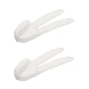 2x Eterna Plastic Can Opener Quick Lift w/ Stainless Steel Cutter Manual White