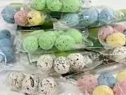 NEW LOT EASTER Decorative Natural Looking Egg Vase Bowl Filler Speckled Eggs 1"W