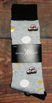MENS MARC ECKO SUSHI GRAY CREW SOCKS (SHOE SIZE 6-12)