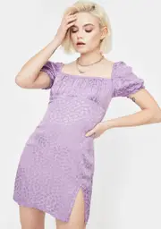 [Dolls Kill] Ditsy Rose Lavender Lonma Mini Dress