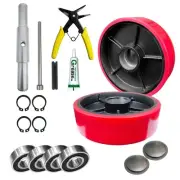 YATOINTO 2pcs Pallet Jack Steer Wheel Set with Axle and Protective Caps | 7" ...
