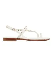 [Nine West] Embra Flat Sandal in White