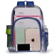 Mochila escolar transparente resistente Ver a través de bolsas de libros