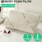 Luxury Bamboo Memory Foam Fabric Fibre Cover Soft Contour Pillow Bed 50x30cm New
