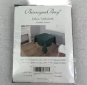 Biscayne Bay Textured Fabric Tablecloth Hunter Green 54" x 54" Square