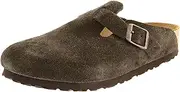 [Birkenstock] Womens Boston Leather Closed Toe Mules, Mocha Suede, Size 6.0 US
