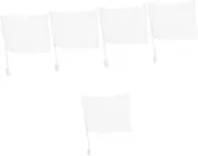 Kisangel 5pcs Diy Blank Flag Decor Solid Lawn Flag Car Yard Ornament Heat Transfer Blank