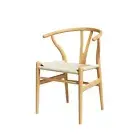 Dining Chair Wooden Rattan Seat Wishbone Back Artiss