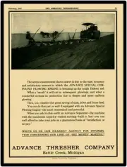 1910 Advance Steam Traction Engine Battle Creek Michigan New Metal Sign