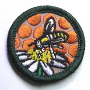 Girl Scout Junior HONEYBEES BADGE Council Own Patch Honey Bee Insect Farmer